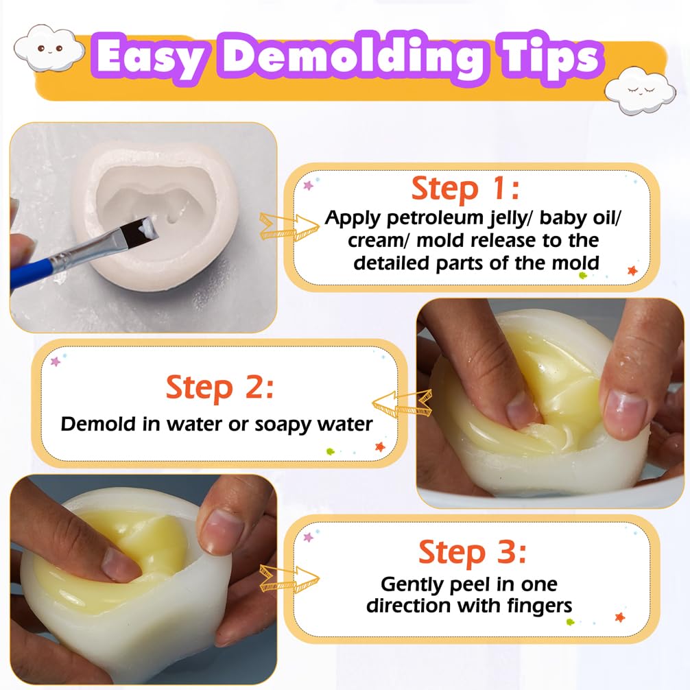 FUNSHOWCASE Ručně vyráběné Squishy Squishy Pryskyřice 2 Formy na Křečky Barvivo Vláknina Stres Nadýchaná Řemeslná Sada, Set, + + Zahrnuto, DIY, Úleva,