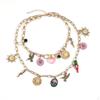 Multilayer Stacked Flower Pendant Necklace Flying Bird Bohemian Collarbone Chain  Spring/Summer
