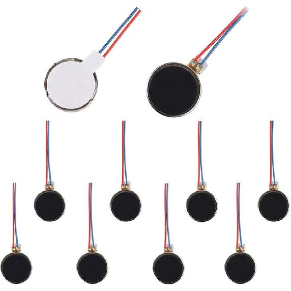 BOJACK Mini Vibration Motors DC 3V 12000rpm 10mmx3mm Flat Coin Button-Type Micro DC Vibrating Motor for Mobile Cell Phone Pager Tablet Household