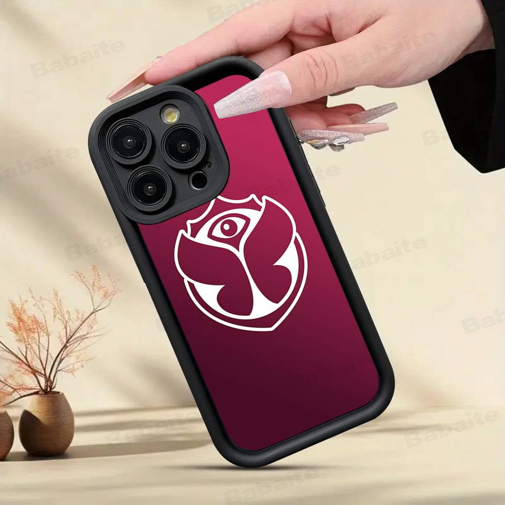 Coque de téléphone avec logo musical T-Tomorrowlands pour iPhone 17 16 15 14 13 12 11 Pro Max Coque arrière en silicone