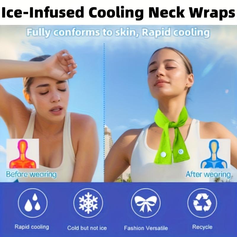 Cooling Ice Scarf Summer Quick Dry Sweat Absorb Cold Beach Towel Neck Wrap Breathable Reusable Outdoor Running Cycling Bandana