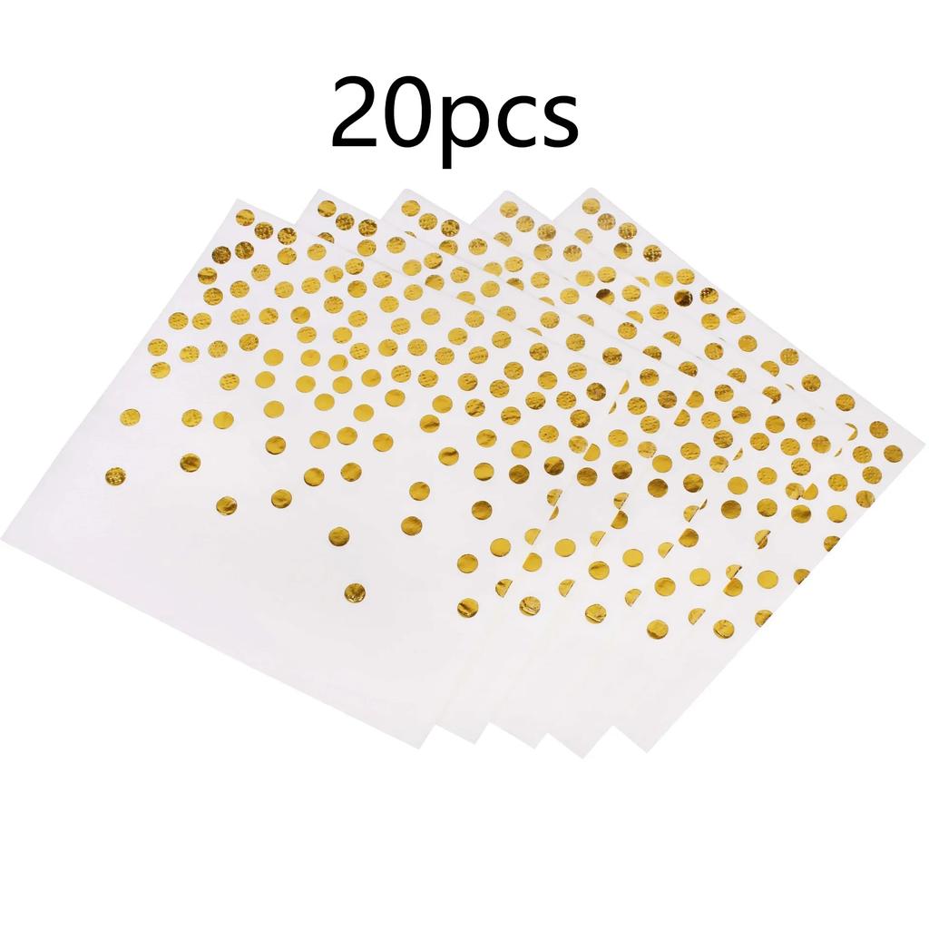 20pcs Gold Stamping Disposable Tableware Set Friends Gathering Party Venue Decoration Supplies Birthday Decoration