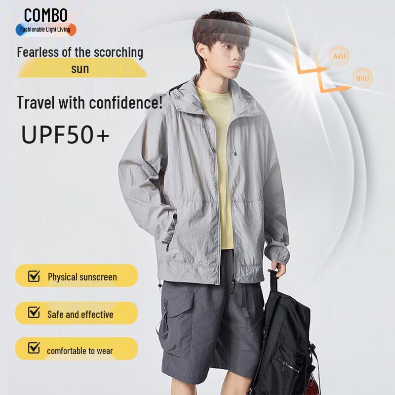 Men s Ice Silk Hooded Sun Protection Jacket M