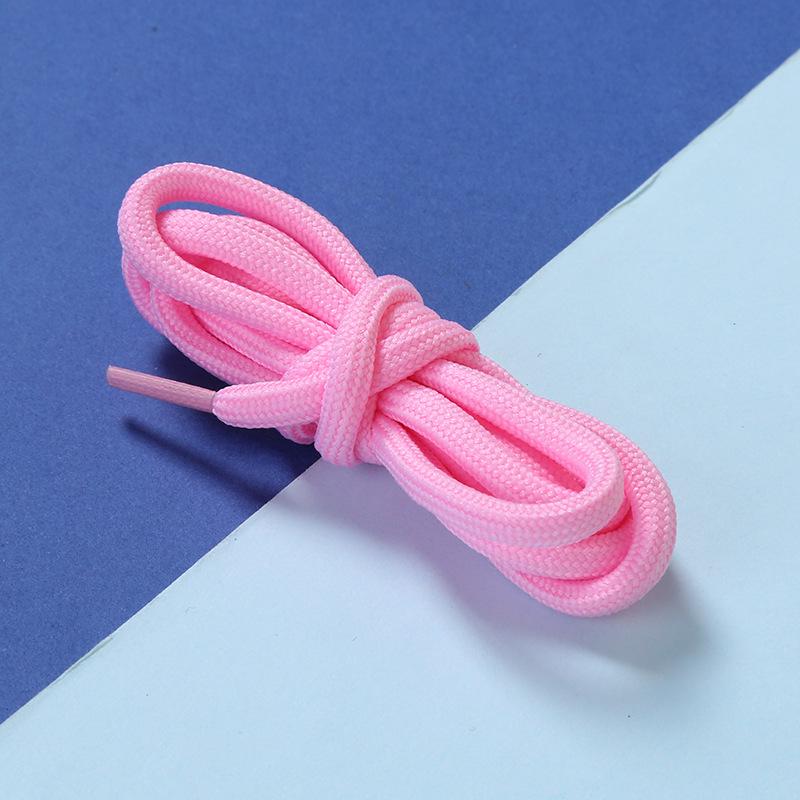 White Polyester Round Shoelaces for Hiking, Dad Sneakers, & Basketball Shoes