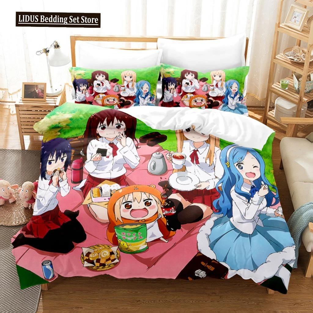 

3D The Himouto! Umaru-chan Beding Sets Soft with Soft Fabric Duvet Cover Set With Pilowcase Twin Ful Quen King Bedclothes Bed Linen 100*200cm Single