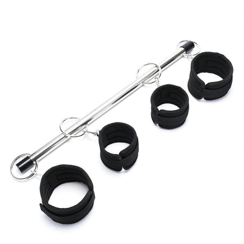 Adult Fun Sm Iron Pipe Double-pole Suit Couples Flirting Sex Alternative Hand and Neck Tied Props