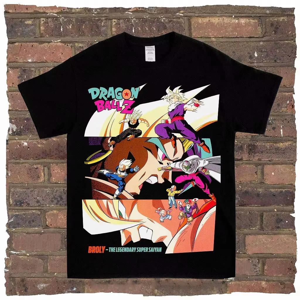 

New Dragon Ball Classic Pattern Cartoon Anime Rock Rap Loose High Street High Quality Unisexs Tshirt Womens Tshirt Couple Style L