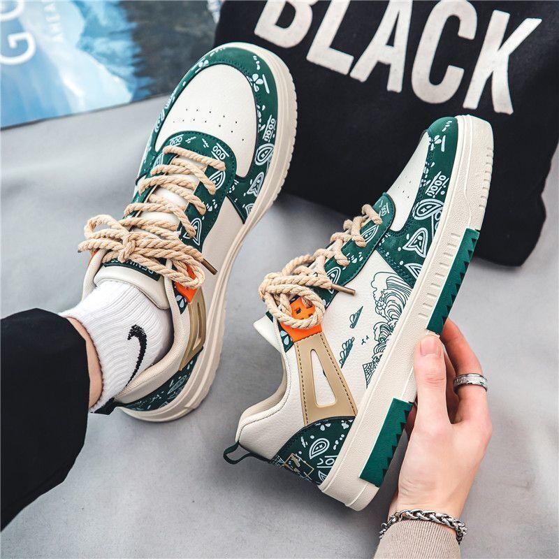 Fashion New Men's Shoes Lace-Up Sneakers Male Breathable Board Shoes Outdoor Non Slip Running Shoes Autumn Trend Casual Shoe Scarpe Uomo