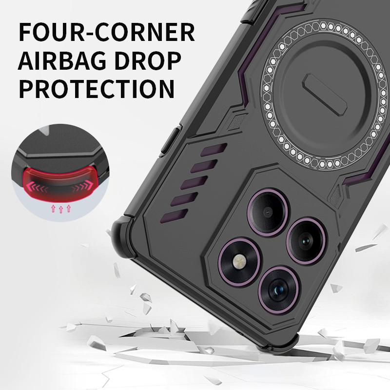 KEYSION Hollow Heat Dissipation Case for Motorola Edge 60 Pro 5G Magnetic Cooling Shockproof Phone Cover for Edge 60 S 60 Fusion