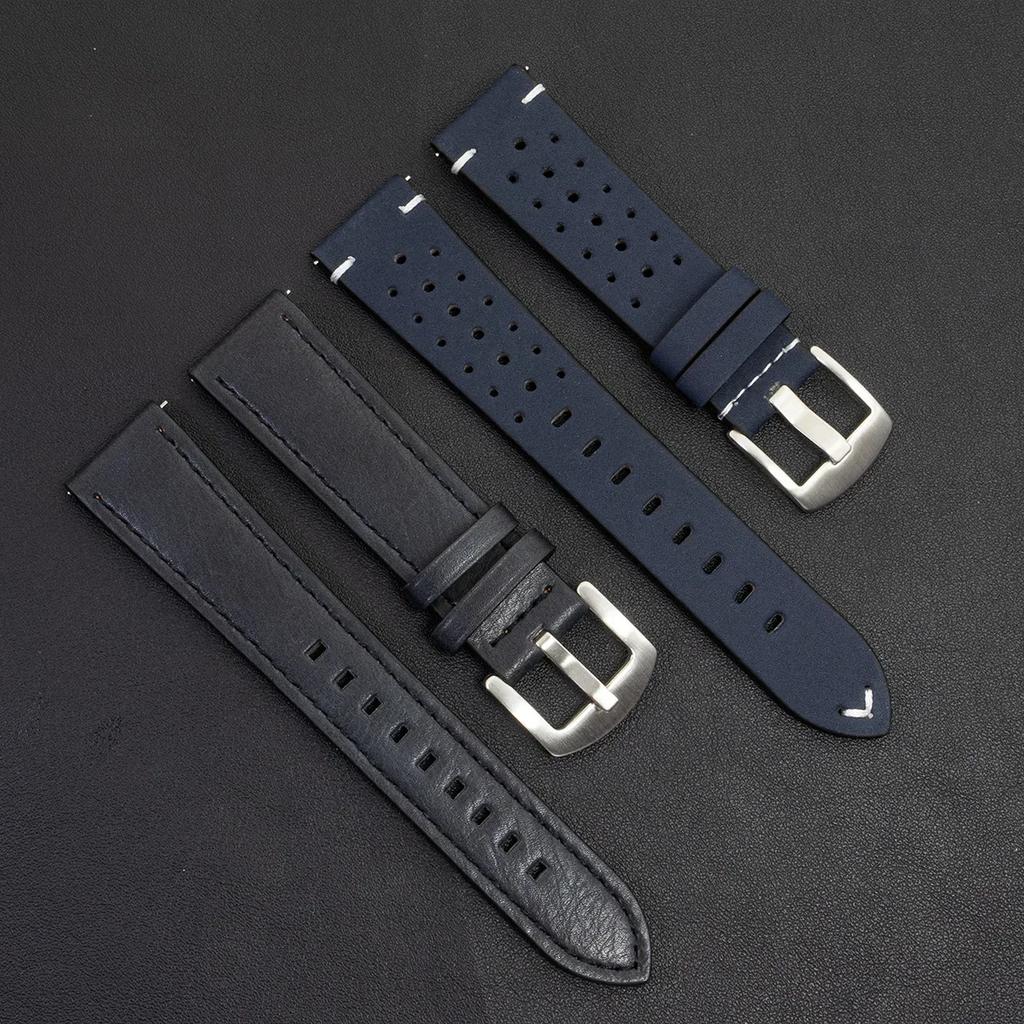 2 szt. 20mm Skórzany Oddychający Pasek dla Samsung Galaxy Watch 7 6 5 4 40/44mm 6Classic 5Pro Pasek 22mm dla Huawei GT5 3 4Pro Pasek do Zegarka