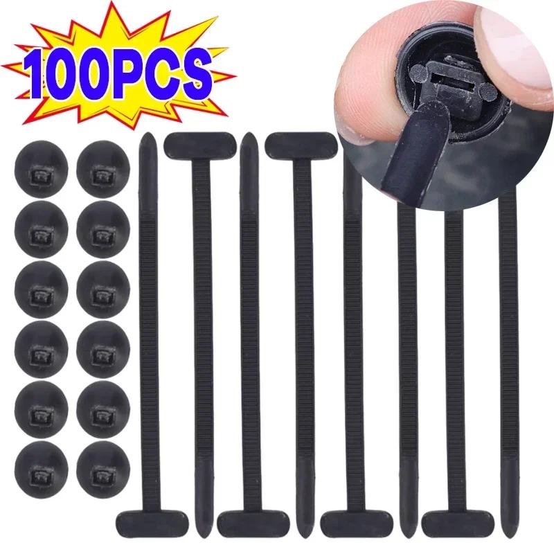 1-100pcs Universal Nylon Cable Ties Buckle Cable Tie Clips Fix Wires Tool Self-locking Car Fastener Buckles Interior Accessories