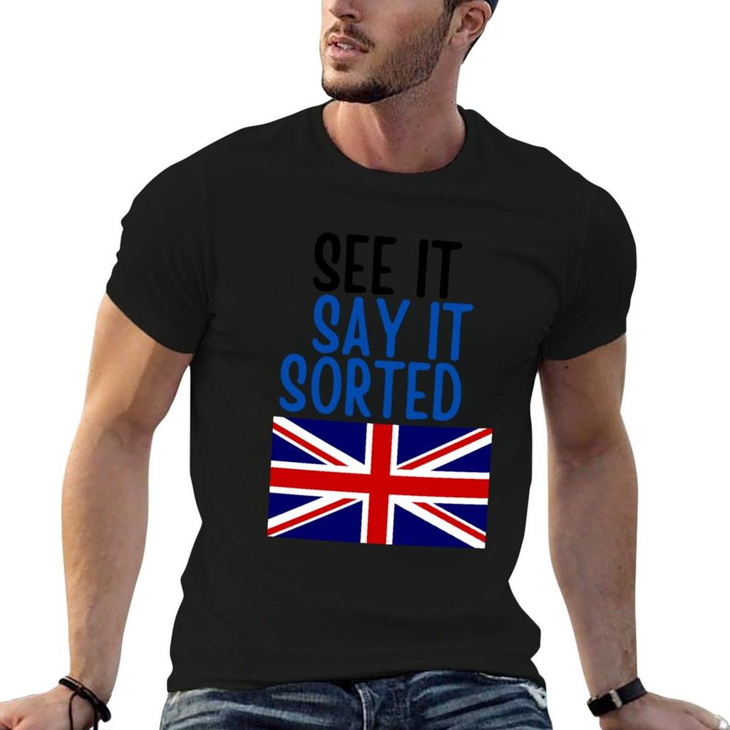 Zie Het Zeg Het Gesorteerd Britse grap T-shirt Zacht Basis Katoen Korte Mouw Tee