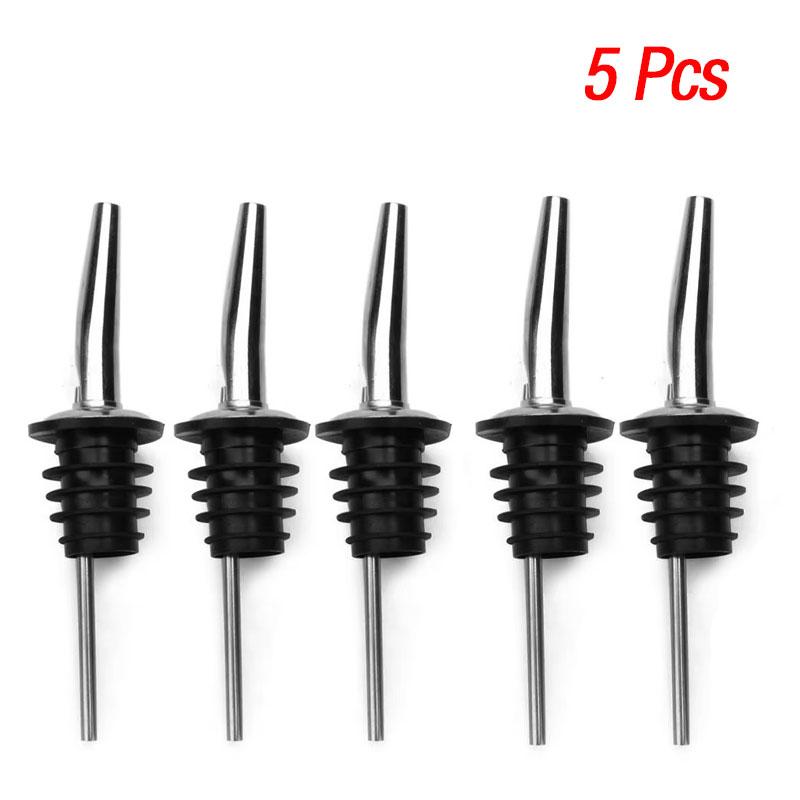 1-5Pcs Stainless Steel Wine Pourer Dispenser Nozzle Wine Corks Kitchen Supplies Bar Supplies Wine Pourer Stopper