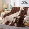 Braun-Weiße Rindsleder Flanell Decke Warm Weich Halloween Weihnachten Sofa Warm Gemütlich Dekorative Deko Geschenk für Alle Jahreszeiten
