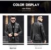 Men's Genuine Cowhide Leather Jacket, Autumn/Winter Business Casual, Optional Fleece Lining