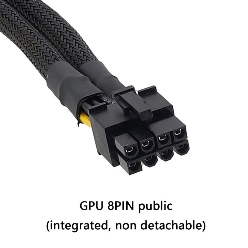 GPU Splitter Cable Double 6 Pin Female to 8 Pin Male Power Adapter Splitter Power Extension Cable for GPU Graphics Card
