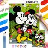 Mickey and Minnie Mouse Oil Paint Digital Painting Art Kit Handmade DIY Painting Kit Home Decor