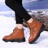Winter Children's Plus Size Fashionable High Top with Plush Warm Cotton Shoes Snow Boots Cotton Boots 28-39