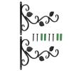 2Pcs European Style WallMounted Iron Hanger Hook for Flower Pots Garden Decoration Ornament