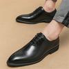 Fashion Designer New Black Brown Men's Pointed Lace Up Brogues Oxford Shoes Male Wedding Dress Homecoming Formal Wedding Footwear