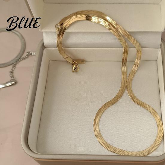 Lightweight Necklace Women Snake Bone Chain No Pendant Two Color