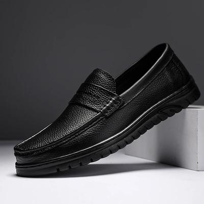 Herren Freizeitschuhe aus echtem Leder, handgefertigte Mokassins, Herren bequeme Fahr-Loafer zum Hineinschlüpfen, Herrenschuhe, bequeme Business-Flats