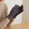 Solid Color Gloves Full Finger Winter Mittens Temperament Suede Velvet Gloves Girl