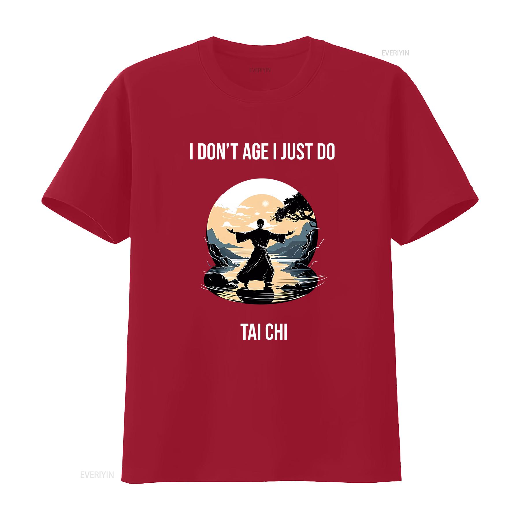 

I dont age just do Tai Chi T Shirt for Lovers Enthusiasts Martial Arts Combat vintage Washed Slightly Versatile Stylish Soft S