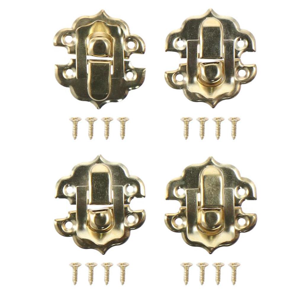 

4 шт. золота металева засувка із пряжкою для замка шафи дерев яна скринька