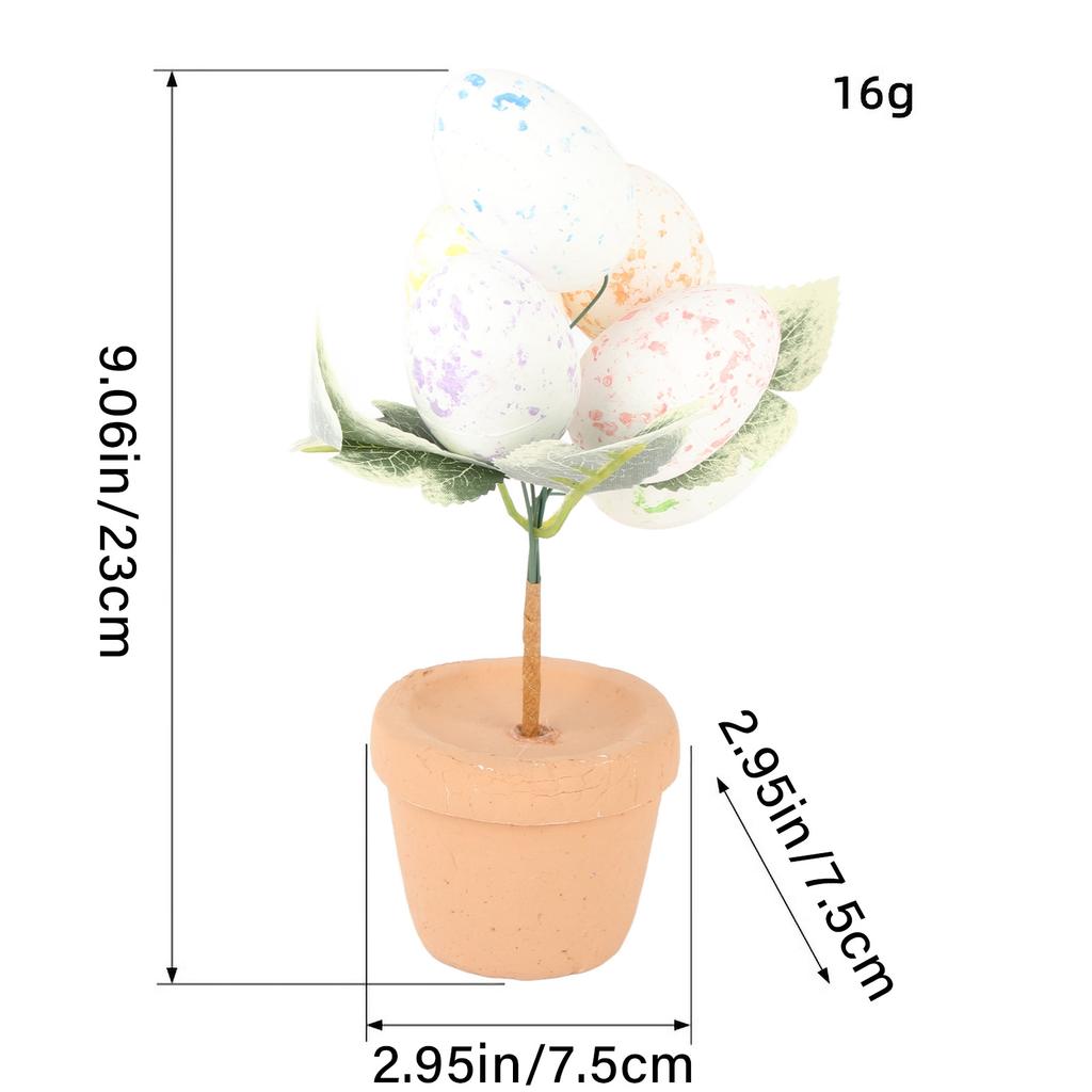 Easter Egg Potted Plant Ornament Simulation Egg Plant Easter Tabletop Decorations