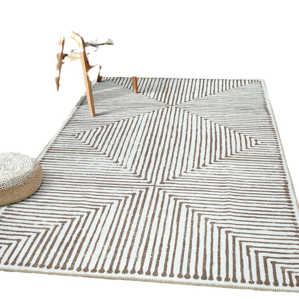 Nowoczesny Pasiasty Dywan do Salonu Nordic Minimalistyczny Styl Dywanik Nocny do Sypialni Hotel Homestay Mata Podłogowa