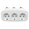 1 ks Evropská standardní zásuvka Převodník 16A/250V na 3 16A/250V 3-portový EU Napájecí adaptér s individuálními vypínači Příslušenství