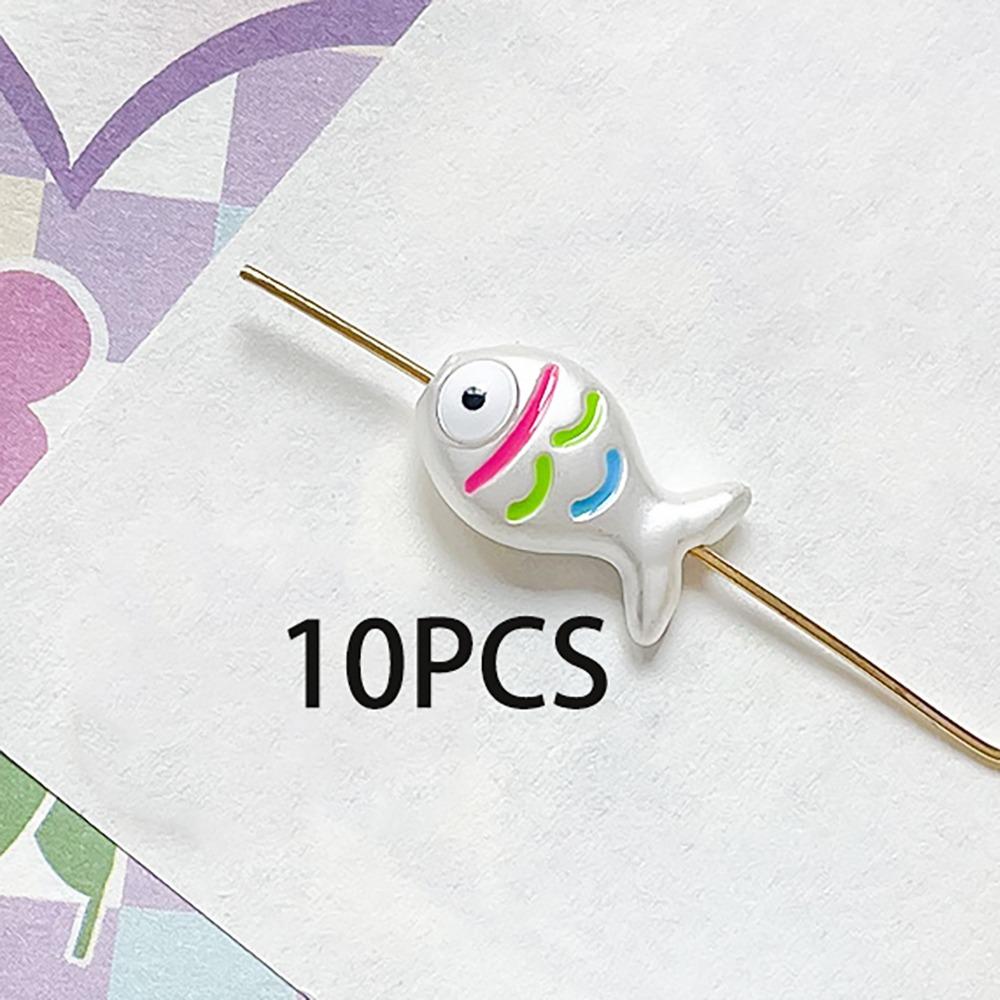 10pcs Handmade Craft Mini Fish Beads Cartoon Jewelry Making Material Bracelet Making Kit