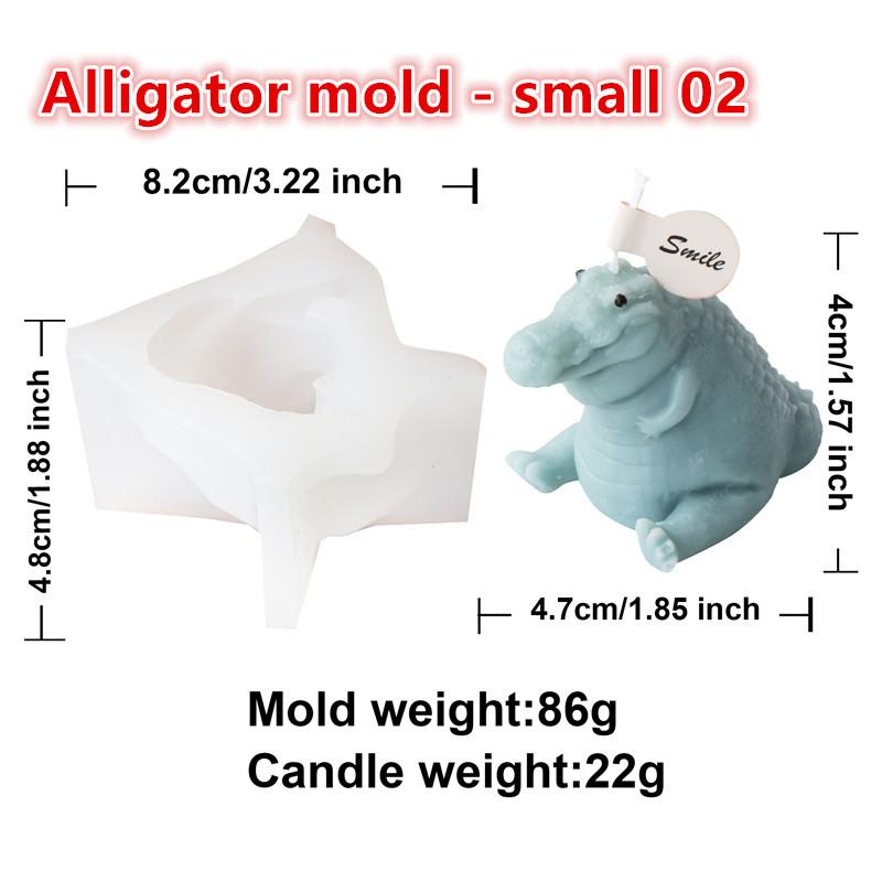 Cartoon Animal Statue Lying Elephant Cartoon Crocodile Silicone Mold DIY Candle Making Molds Plaster Ornaments Home Decor Gifts