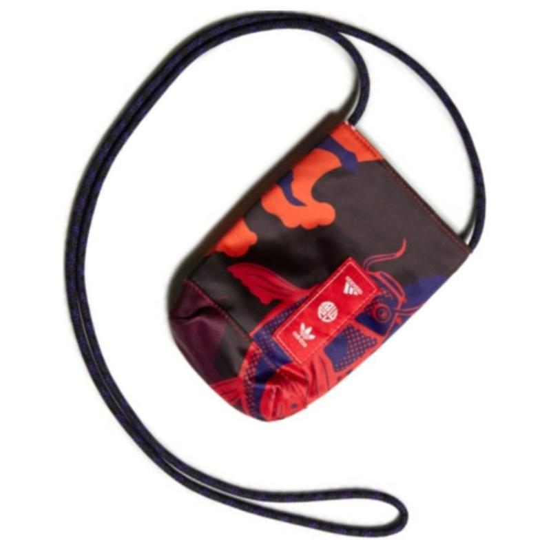 Adidas Originals Polyester Fanny Pack Crossbody Bag Shoulder Bag Regular Unisex Black Red Adidas GT6661