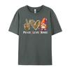 Peace Love Bingo Oversized T Shirt Unisex TShirts Tshirt Loose Graphic Tees New Shirts And TShirts Luxury Clothing