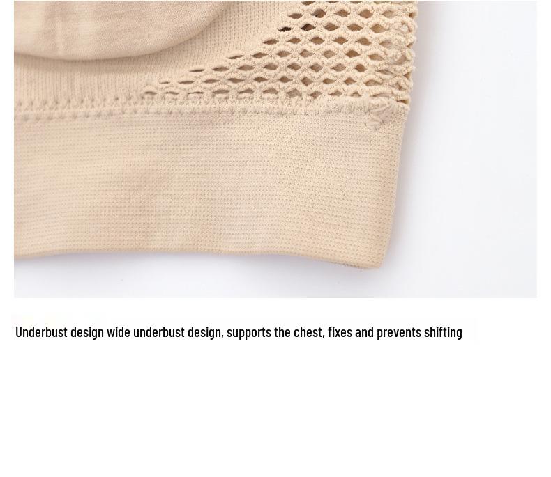 Ahh Genie Breathable Mesh Sports Bra - No Wire, Plus Size Women's Yoga and Fitness Bra