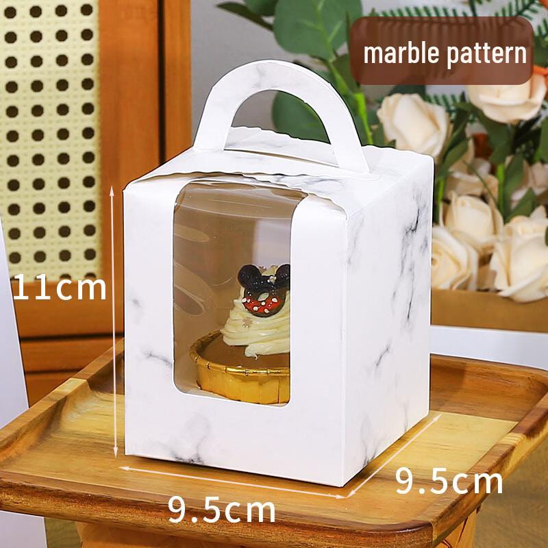 Одинарные коробки для маффинов и десертов с окном, набор 50 шт.