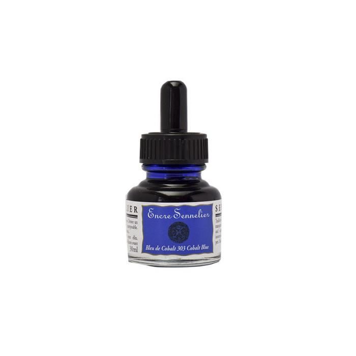 Flacon encre Sennelier 30ml Bleu de Cobalt 303