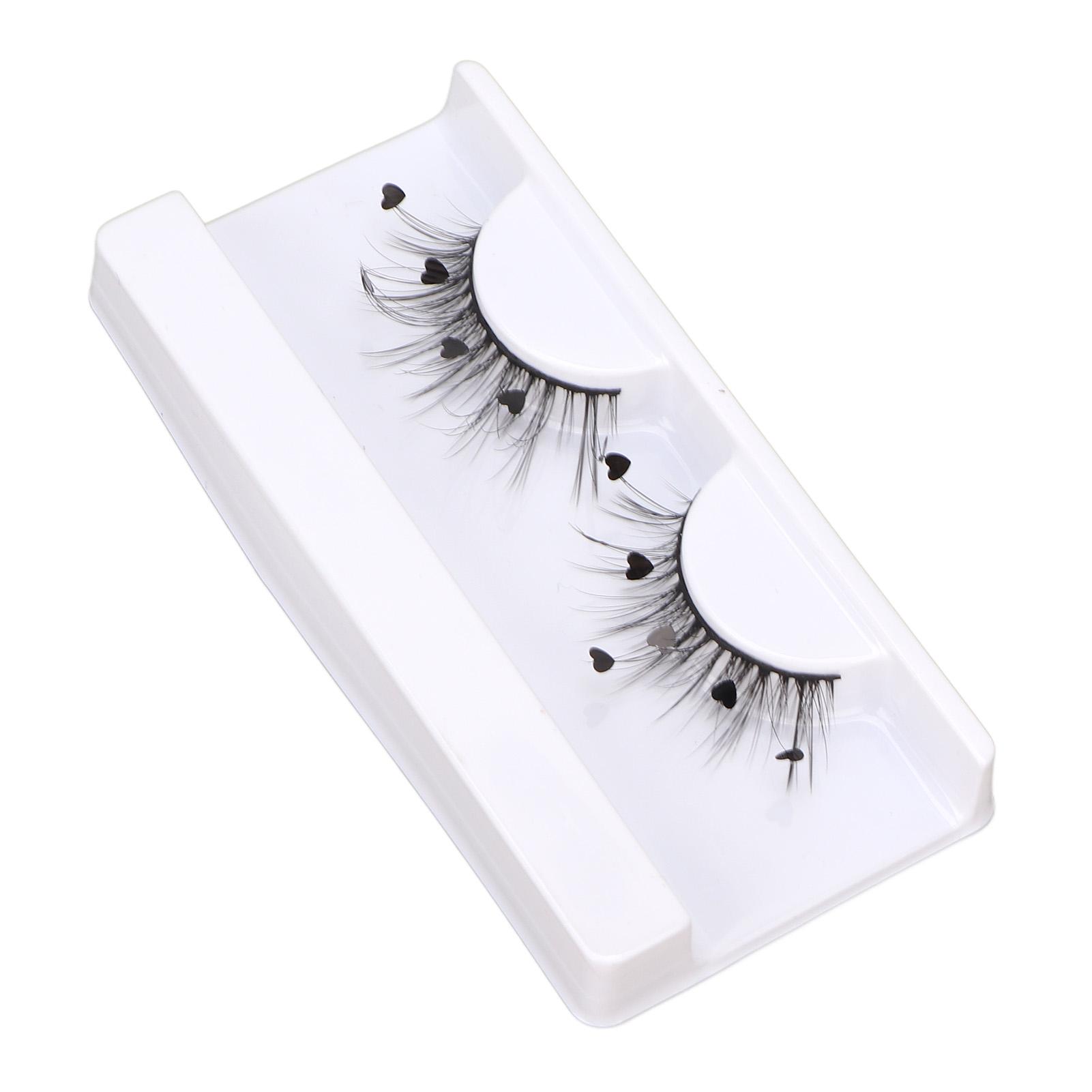 7D Накладные ресницы   Пушистые Ресницы в форме сердца с блестками для Рождества