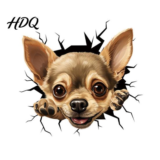 Bathroom Wall Decals Cartoon Dog Toilet Lid Sticker 3D Effect Puppy Decal for & Decorative Lid Animal Decoration Sticker Home Office Living