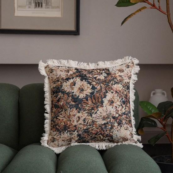 Attractive Cushion Cover Non-shrink Home Decoration 45cm Flower Pillow Case Office Decor