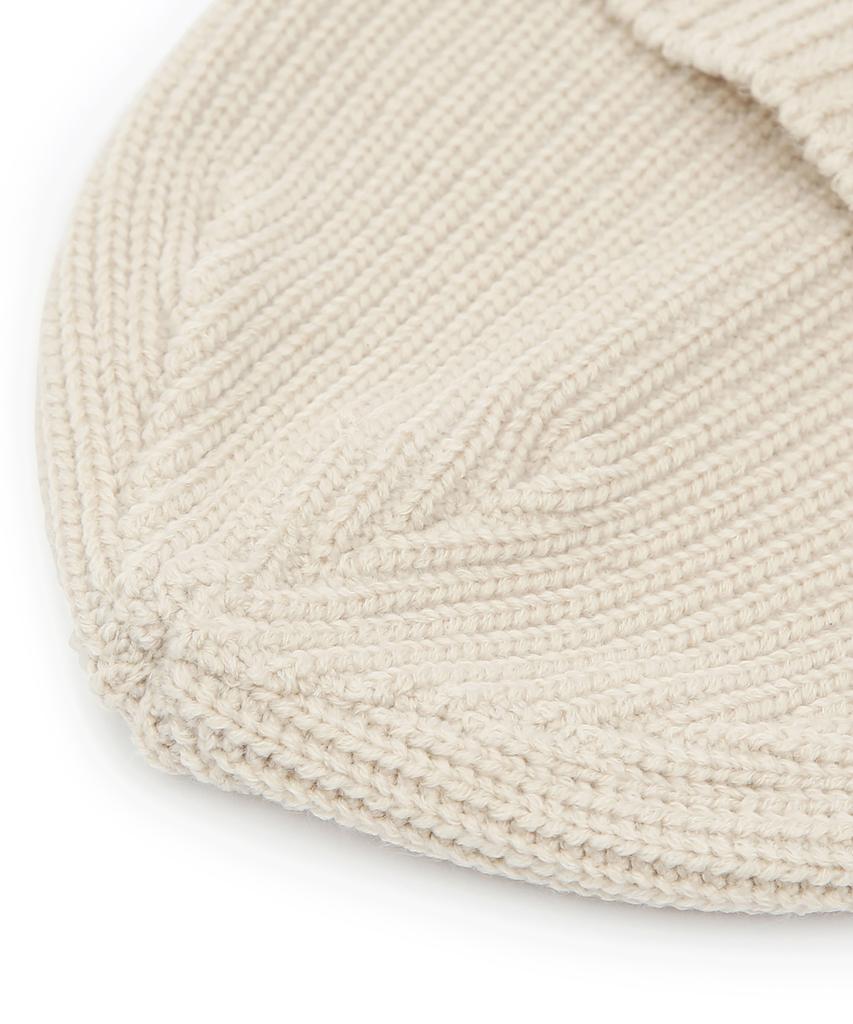 Eondeokeonteulol Winter Slim Fit Knit Thermal Logo Embroidery Unisex Solid Beanie Hat Beanie / Flex / Liquid / Oatmeal