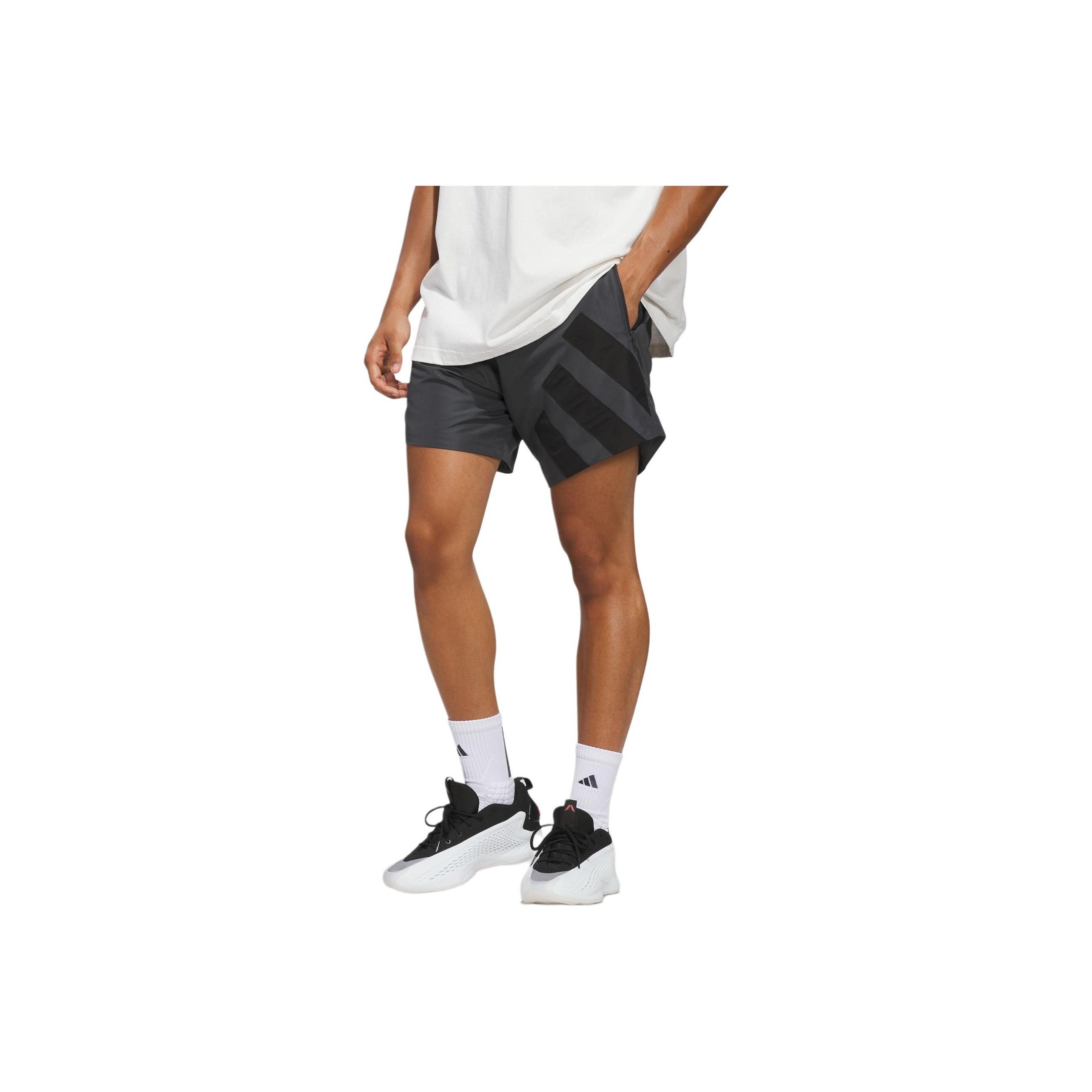 adidas Men s Anthony Edwards Foundation Basketball Shorts Carbon Grey KC1612 M