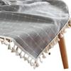 Polyester Jacquard Imitation Baumwolle und Leinen Kleinkariert Fransen Spitze Geometrisch Rechteckig Esstisch Couchtisch Tischdecke Tischdecke