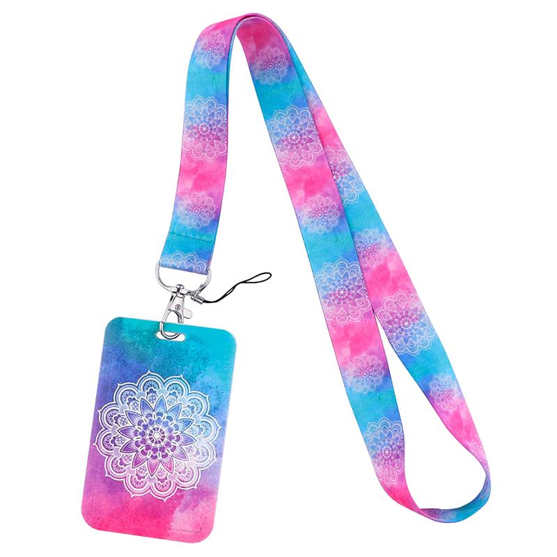 Yoga Sakura Credential Holder Little daisy Lanyard for Key Cute Neck Strap Card ID Badge Holder Key Chain Accessories Wholesale