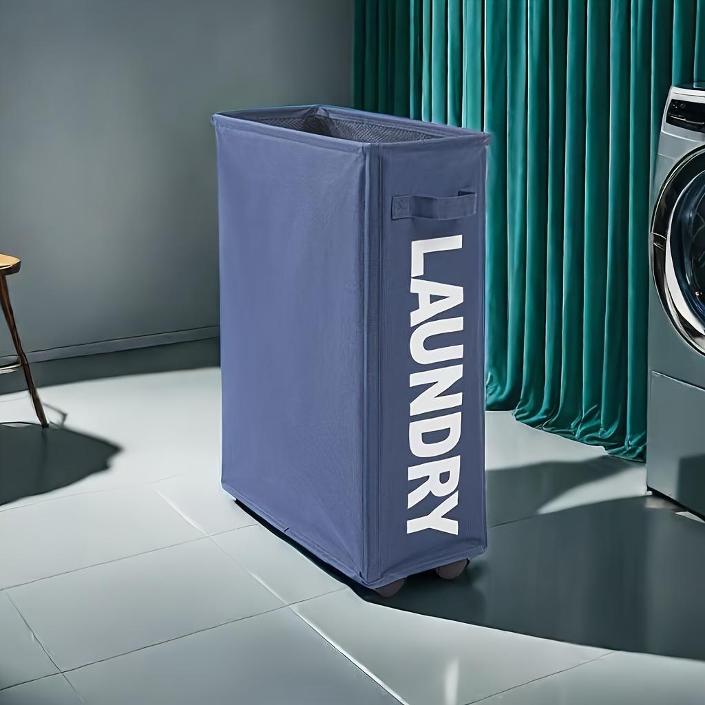Tekerlekli Büyük Kapasiteli Katlanabilir Çamaşır Sepeti - Yurt, Ev, Spor Salonu için Çok Fonksiyonlu Saklama Sepeti | Dayanıklı Oxford Kumaş