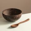 Natural Coconut Bowl Eating Tableware Fork Spoon For Wooden Handmade Coconut Bowls For Dessert Fruit Salad Mixing Rice