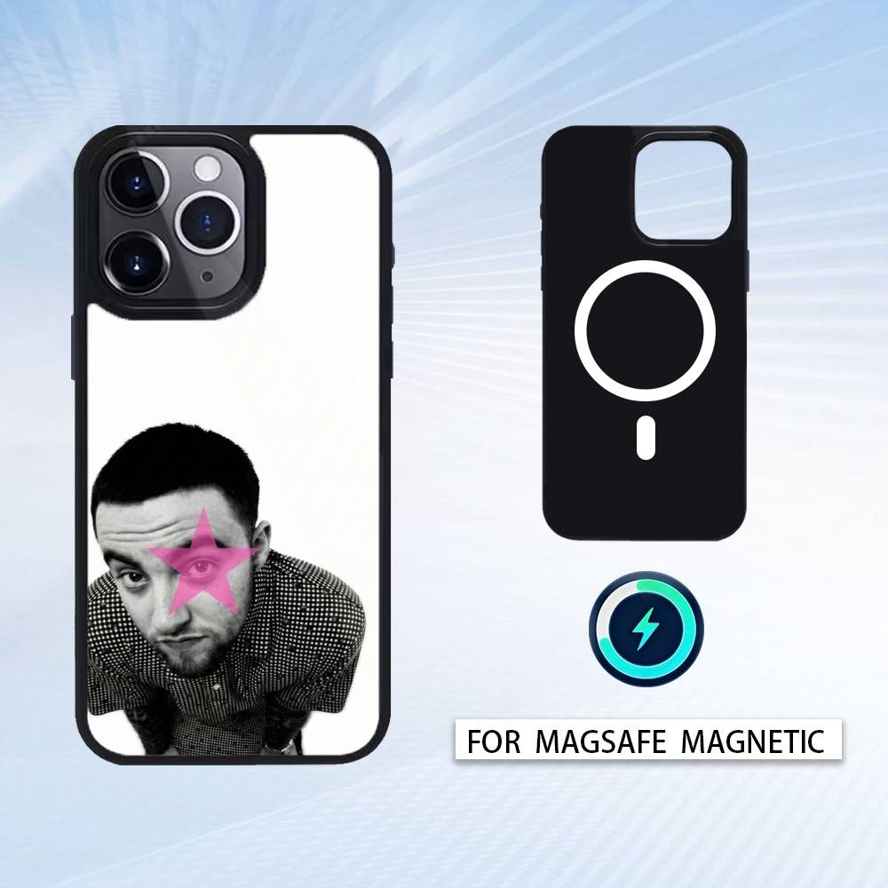 Rapper M-Mac Miller Cool Phone Case Magnetic For iPhone17 16 15 14 13 12 Pro Max For Magsafe Wireless Charging Cover