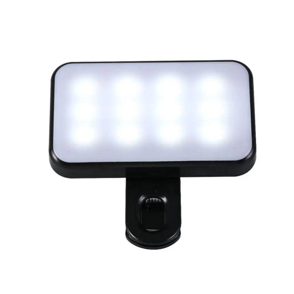 Rechargeable Selfie Fill Light Adjustable Brightness LED Fill Light Clip On Light  Mobile Phone